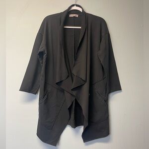 Elegant Black Open Front Cape for Women